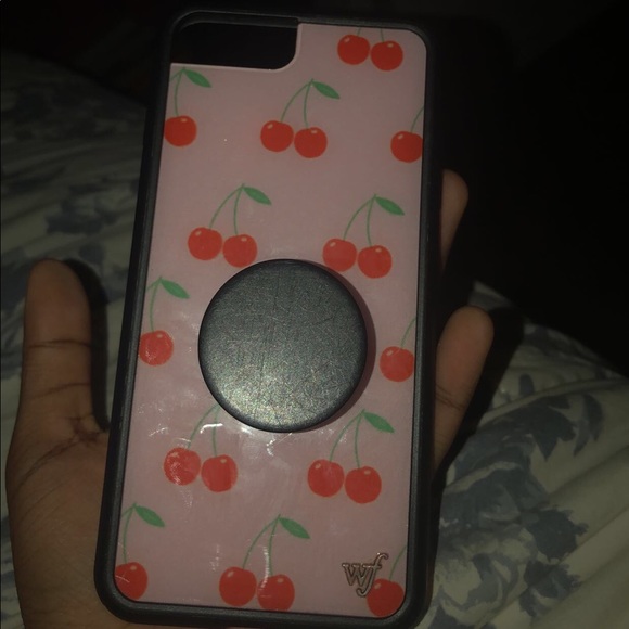 pink cherries wildflower case